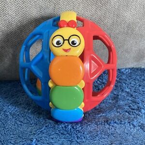 Baby Einstein Bendy Ball Infant Toy Caterpillar Red Blue Flexible Rubber